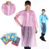 Capa de Chuva Descartável para Adultos, Poncho de Chuva Transparente de Peça Única para Exterior, Capa de Chuva de Peça Única de PE para Emergência de Viagem, Portátil para Uso ao Ar Livre