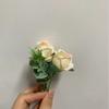 Flor Simulada Tulipa PU Flor Realista Falsa Flor Transfronteiriça Buquê de Casamento Casa Sensação Hidratante Atacado Gipsofila