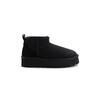 Couro de vaca em estoque Botas curtas de inverno com bico redondo Botas de neve Sangpo Village Sapatos de sola grossa com acolchoamento de algodão Botas curtas de neve de outono e inverno forradas com lã para mulheres