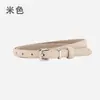 Cinto Feminino de Camurça Couro Genuíno Estilo Japonês Acessório Decorativo para Jeans Moda Versátil Cinto Fino para Mulheres