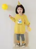 Sudadera de longitud media con estampado de dibujos animados para niñas Wulibu 2026 Nuevo estilo Primavera y Otoño Ropa para niños Estilo coreano Holgada Moderna
