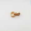 Hebilla de collar de perlas para accesorios de bricolaje, hebilla de pulsera chapada en oro de 18 quilates con baño de cobre, hebilla de circonita circular de una sola capa, hebilla de joyería