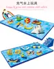 Equipo de Parque Acuático Inflable Grande Soporte Móvil Piscina Tobogán de Piscina Combinación Exterior