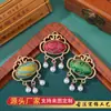Nuevo Colgante de Brocado Song Estilo Chino con Bordado de Doble Cara de Nubes Propicias y Perla, Accesorio de Colgante de Brocado Song Estilo Antiguo