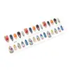 30 Piezas Uñas Portátiles Estéreo 3D Dulces Geniales de Dibujos Animados Manzana Almendra Uñas Postizas Exquisitas Cuadros Puntas de Arte de Uñas de Alta Calidad En Stock Venta al por Mayor