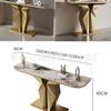 Soporte de pata para mesa de recibidor de acero inoxidable Marco para mesa consola de losa de roca mármol Base para estante de entrada pasillo Mueble Lujo Ligero