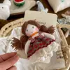 Muñeca Hecha a Mano Falda a Cuadros Pinza para el Cabello de Niña Lazo para el Cabello Lindo Estilo Bosque Accesorio para el Cabello de Dulce Princesa Cuerda para el Cabello sin Daños Pinza para el Cabello