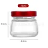 Frasco de Mel de Vidro Transparente 25ml Geleia Ninho de Pássaro Mel Frasco Dosador Grau Alimentício Pequena Capacidade Resistente a Alta Temperatura Pote Selado