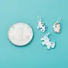 Plata Esterlina S925 Pegamento Lindo Dibujo Animado Unicornio Colgante DIY Pulsera de Cristal Collar Colgante Accesorios Pony