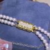 Accesorios de bricolaje S925 plata esterlina hueca doble fila perla collar hebilla pulsera semiacabada hebilla de plata hebilla joyería hebilla