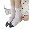 Meias de Cano Médio Estilo Ballet Laço Primavera e Outono para Mulheres, Podem Ser Usadas em Camadas para um Look Fofo Estilo Miu, Combinadas com Sapatos Mary Jane
