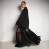 Falda Negra Sexy de Encaje Transparente de Cintura Alta para Mujer, Moda Europea y Americana Verano 2026 Falda Larga de Malla