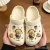 Encantos de zapato tipo zueco de moda y versátiles con temática de osos, accesorios para sandalias, encantos para zapatos DIY, decoraciones para zapatos de PVC