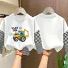 Camiseta de manga larga para niño 2026 nuevo modelo, camiseta básica de dibujos animados para niño, camiseta interior de algodón puro a rayas para otoño, estilo primavera y otoño