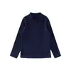 Camiseta Interior Básica para Niñas Wulibuyi 2026 Otoño Básica Versátil Cálida Polar de Doble Cara Cuello Medio Alto Corte Ajustado Camiseta Moderna