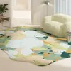 Alfombra de Sala de Estar con Musgo Nórdico Manta de Terciopelo de Cristal para Sofá y Mesa de Café Cobertura Completa para el Hogar Absorción de Agua Alfombra de Dormitorio junto a la Cama