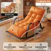 Silla mecedora de doble plegado, ampliada y ensanchada, ajustable, sofá perezoso de balcón para adultos de ocio, sillón reclinable mecedora para siestas mejorado tecnológicamente