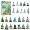 Calendario de Adviento Caja Sorpresa Serie Vidrio Marino Transfronterizo Adorno de Árbol de Navidad Estilo Vidrio Marino Colgante Acrílico