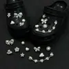 Amuletos de Zapato Tipo Zueco de Gama Alta con Pedrería de Mariposa de Nicho, Accesorios de Hebilla de Zapato de Metal, Piezas Decorativas Desmontables Barrocas para DIY
