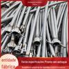 Aço inoxidável 304 mangueira de metal PTFE a vapor diâmetro grande fio interno trançado metal conexão flexível rosca Fole