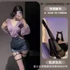 Lencería sexy Night Cat, escote en V profundo seductor, abertura lateral transparente, cintura reveladora, uniforme bodycon de diosa secretaria de discoteca, sexy