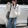 Chaqueta de comercio exterior para niñas para primavera y otoño, chaqueta cárdigan elegante para niños mayores, chaqueta de béisbol holgada con capucha para niñas pequeñas