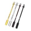 80 Dorado, Plateado, Cobre y Hierro Multicolor Metal Pequeña Pala para Cigarrillos Botella de Rapé Clavo para Cigarrillos Pasta para Cigarrillos Cuchara Pequeña para Medicina con Anillo Pala Dorada Rica