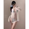 Ge Meng lencería sexy sexy bikini de mariposa de tres puntos blusa de malla traje de deseo puro pijama de tentación mujer