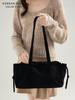 Nova Bolsa de Ombro Suede Outono e Inverno para Mulheres Super Popular Design de Estampa de Leopardo Nicho Bolsa de Mão Versátil Retrô