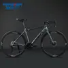 Bicicleta de Corrida de Estrada Marca Shanghai 700C com Freios a Disco de Velocidade Variável para Estudantes Homens e Mulheres com Guidão Curvo Aerodinâmico Metabo