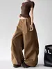 Pantalones de trabajo de pierna ancha de color liso hip-hop de alta costura para mujer, diseño plisado de verano, que estilizan la pierna, pantalones de guadaña para danza jazz