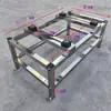 Soporte de Piso para Unidad Exterior de Aire Acondicionado de Acero Inoxidable 304, Estante Apilable de una/dos Capas, Base Elevada para Aire Acondicionado con Disipación de Calor, Soporte Elevado Amortiguador