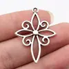 41x30mm 3.2g Plata Antigua Materiales DIY Hechos a Mano Accesorios Colgante Forma de Cruz Estrella Hueca Nudo Celta