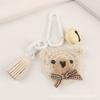 Novo Tecido Bonito Urso Carro Chaveiro Pingente Criativo Borla Bell Acessórios Fone de Ouvido Bolsa Decoração
