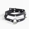 Collar Ajustable Hecho a Mano ZIZ, Gargantilla Moderna de Cuero PU con Empaque, Accesorio de Ropa, Joyería con Diseño Hueco