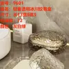 Caja de Jabón Transparente de Gama Alta Accesible Lujo para Baño y WC con Tapa Grande Doble Capa Drenaje Almacenamiento de Jabón Estante para Jabón