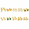Brincos de aço titânio em formato de coração para mulheres, não desbotam, ear cuffs de alta qualidade e elegantes, design de rosca para evitar perdas, brincos de pérola redonda fosca