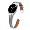Aplicável para Samsung Watch 8 Novo Pulseira de Couro com Strass em Formato de T Watch 8 Clássico Emagrecimento Pulseira de Smartwatch de Couro