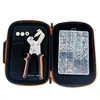 380 Piezas Tornillos de Acero Inoxidable Tricolor de 15 mm Hebillas Blancas Grandes Botones de Presión para Lona Juego de Hebillas Metálicas de Cuatro Partes