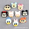 Materiales para liga de pelo de Minnie y Pato Donald, Accesorios para el pelo, Ligas para el pelo, Pegamento en crema, Kit de accesorios de resina de Margarita, Accesorios para funda de teléfono DIY