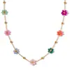 Nuevo y lindo pulsera de flores versátil acero inoxidable chapado en oro de 18 quilates diseño simple moda alta calidad joyería para mujeres