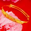 Pulseira de Ouro Imitação 24k Pavão Celebridade da Internet Ao Vivo Titânio Primeira Joia Ouro de Areia Flor de Lótus Trevo de Quatro Folhas Pulseira para Mulheres