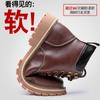 Botas Martin de invierno para hombre, estilo coreano, modernas, botas overol, forradas de lana cálida, botas de cuero tendón de res, botas desierto retro británicas