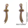 Accesorios para joyería DIY transfronterizos al por mayor colgantes de cuchillo arma multicolor vintage collares hechos a mano llaveros colgantes de aleación