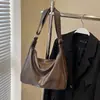 Bolso Bandolera Vintage Versátil de Color Sólido para Mujer 2024 Estilo Universitario Sencillo Moda Casual para Desplazamiento Gran Capacidad Bolso de Hombro