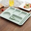 Plato de comida para estudiantes de paja de trigo, plato de comida para adultos, plato de comida rápida, juego de platos divididos, plato de pescado, plato de sopa, uso doméstico y comercial.