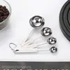 Conjunto de Colheres Medidoras de Aço Inoxidável para Uso Transfronteiriço Ferramentas de Confeitaria Temperos Cozinha Grãos de Café com Balança Colher Medidora Colher Medidora