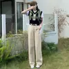 Jeans rectos estilo retro americano para mujer, nuevo modelo otoño 2026, pantalones de pierna ancha holgados de cintura alta hasta el suelo para mujeres petite