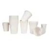 Vasos de papel desechables, vasos de papel blanco puro engrosados para el hogar, negocios, oficina, uso comercial, venta al por mayor por caja, vasos para bebidas calientes y té