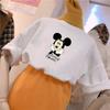 Camiseta de Manga Corta con Estampado de Dibujos Animados Ins, Nueva de Verano 2026, Estilo Coreano Harajuku para Mujer, Top Holgado Estilo Bf, Moderno